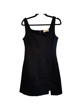 Reformation Jeans Black Mini Dress Size 6 Organic Cotton TENCEL Blend Sleeveless